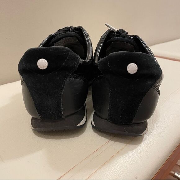 Michael Kors Maggie Trainer Sneakers Black Leather and Mesh - Picture 6 of 11